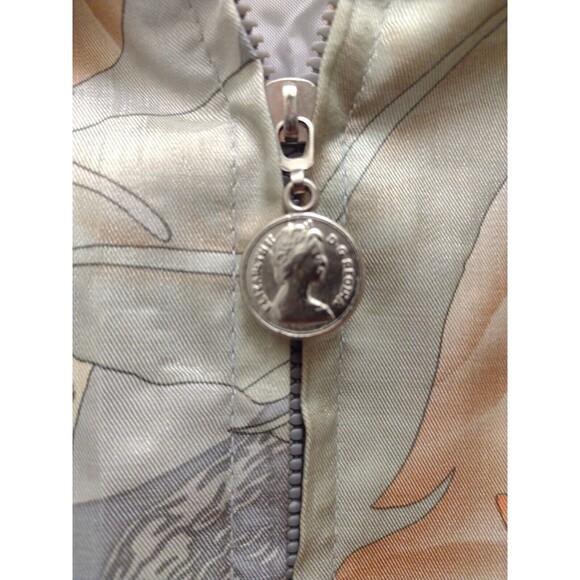 Damee NY Satin Jacket Cheetah Long Sleeve Zip-Up Collared Art To Wear Size M - Picture 4 of 12